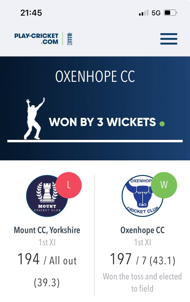 Oxenhope Cricket Club tweet media