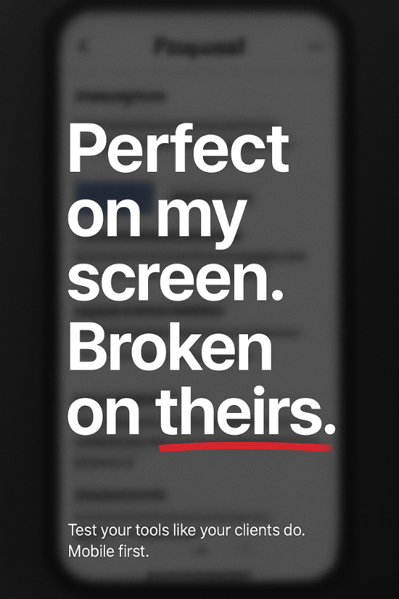 I spent my weekend perfecting the perfect proposal.

Client opened it on their iPhone.
Saw a misaligned mess.
Then asked if I could “just send over a PDF.”
Gut. Punch.

We just switched to BetterProposals to streamline onboarding and signatures.

Clean UX. Interactive.