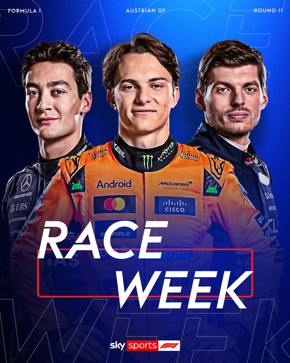 SkySportsF1's tweet photo. F1 is back on the road to the Austrian hills for more action this weekend! 🇦🇹 https://t.co/D1Dg90h8Qn