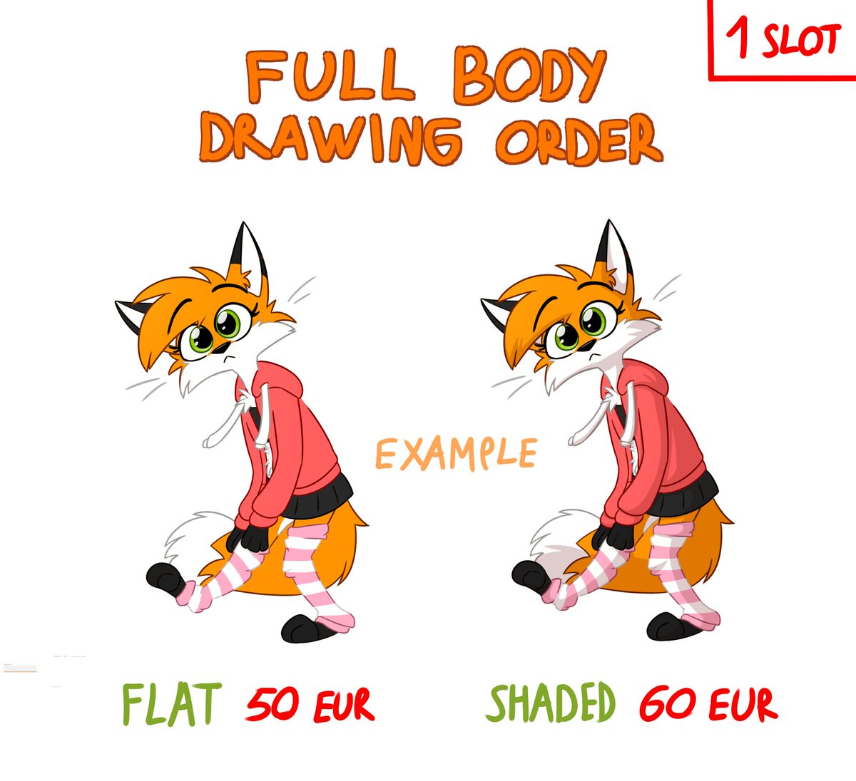 eluthar's tweet image. The weather is bad, means i got more time, so as promised earlier, i open 1 slot for a full body drawing order this month. The new price will be like that for a while, but i added a shadeless variant to save the 50 EUR option.