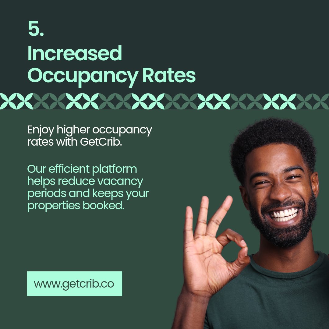 GetCribHQ's tweet photo. Last but not least, we will increase your property occupancy. https://t.co/fZNNroMiVW