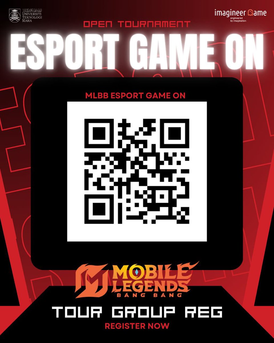 MLBB SQUADS, READY?
Join our tourney at Game On: Level 6!
📅 22–24 July (Online) | 26 July (Offline)
📍 UiTM Puncak Alam
💸 RM25/team | 🏆 RM450 prize pool
Open to ALL! Scan QR to join!
#MLBB #Esports #UiTM