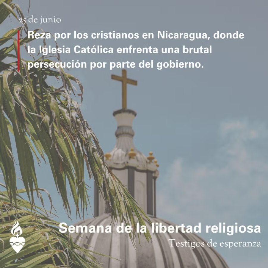 RochDiocese's tweet photo. This week is Religious Freedom Week. Today we pray for Christians in Nicaragua, where the Catholic Church faces brutal government persecution.
#ReligiousFreedomWeek
From @USCCB https://t.co/AdvVZ6ueS1