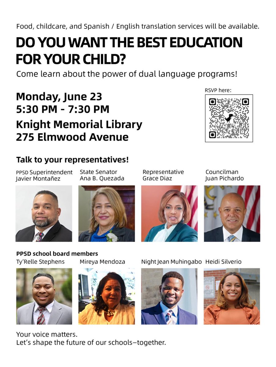 If you live in Providence and want to learn more about our dual language programs, I invite you to join us tonight!