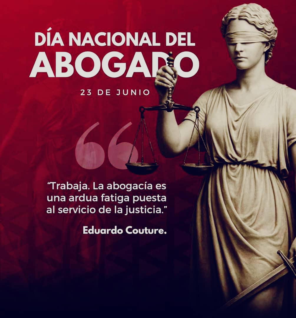 Mouzza El Abdul Torres 🐜🪲🐝🦗🐞🦋 (@torresmouzza) on Twitter photo 23J Día Nacional del Abogado(a), en conmemoración del natalicio de Cristóbal Mendoza, jurista y presidente de Venezuela.
En honor a los profesionales de las leyes que día a día luchan por construir un mundo lleno de justicia y paz, apegados a valores sociales. <a href="/MariaesPueblo/">María Alejandra Díaz Marín🐞🦗🦎🐝🐜</a> 23J Día Nacional del Abogado(a), en conmemoración del natalicio de Cristóbal Mendoza, jurista y presidente de Venezuela.
En honor a los profesionales de las leyes que día a día luchan por construir un mundo lleno de justicia y paz, apegados a valores sociales. <a href="/MariaesPueblo/">María Alejandra Díaz Marín🐞🦗🦎🐝🐜</a>