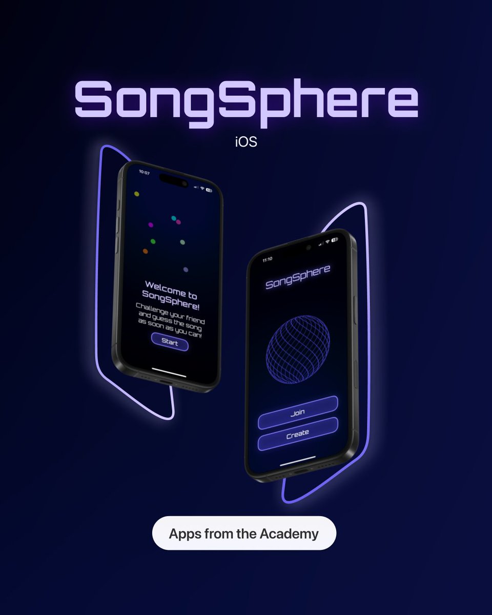 devacademyunina's tweet photo. πΆ Guess, vibe and compete with whoever you want on #SongSphere
Perfect for chill summer days and epic sound battles.
π§ Ready to hit that beat?
#AppsFromTheAcademy #AppleDeveloperAcademy https://t.co/QFDckh0XLH