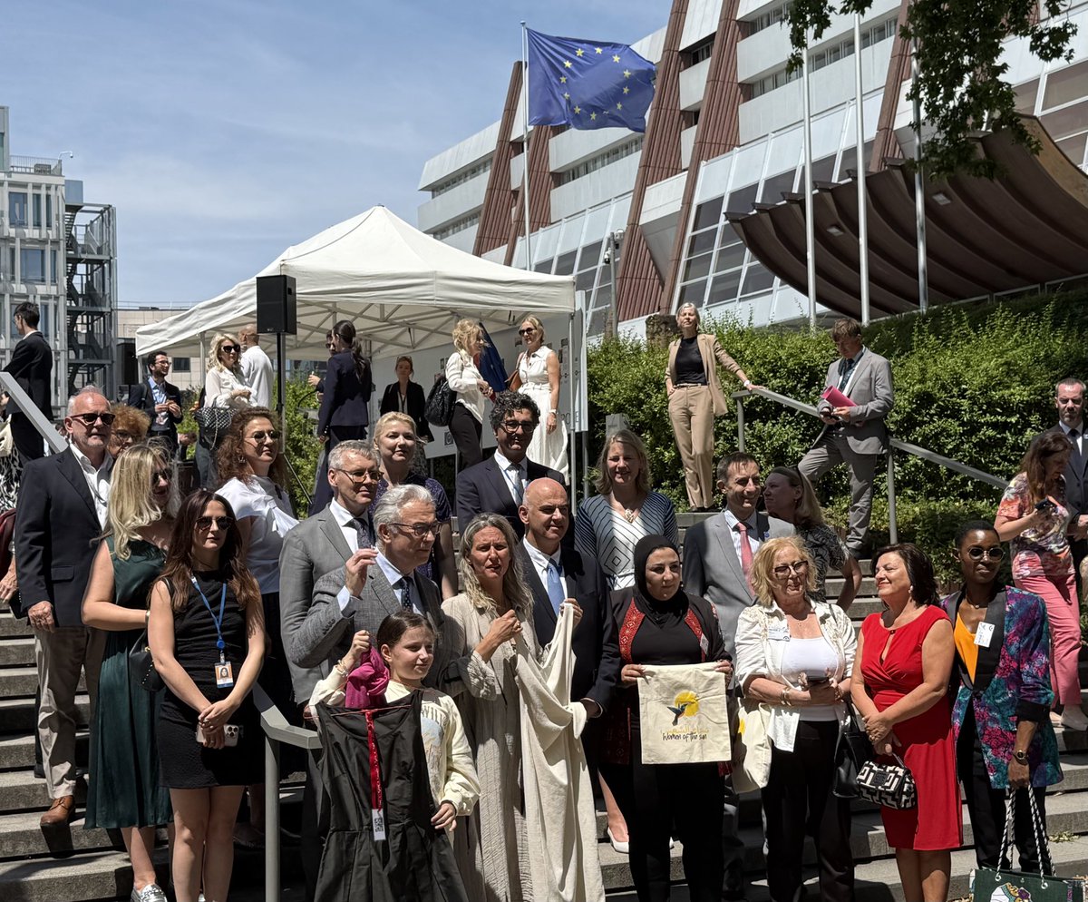 LatviaCoE's tweet photo. Permanent Representation of 🇱🇻 to @coe proudly supports the opening of art installation "Thinking of You" by artist Alketa. It’s a call for action on conflict-related sexual violence.
🇱🇻will contribute to this field while being on the UN Security Council
2026-2027. #LatviaUNSC https://t.co/l5BbedCVSK