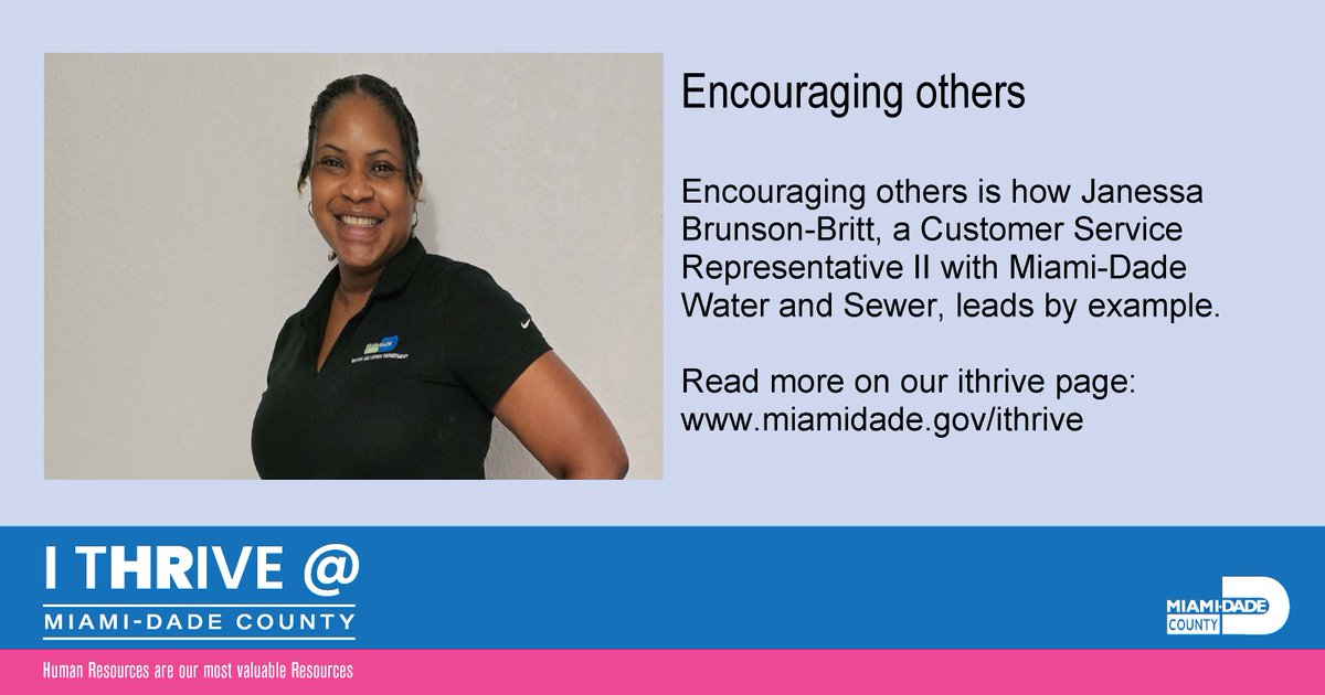 MiamiDadePIOD's tweet image. @WaterDadeWater employees are #Thriving
#WorkHereThriveHere