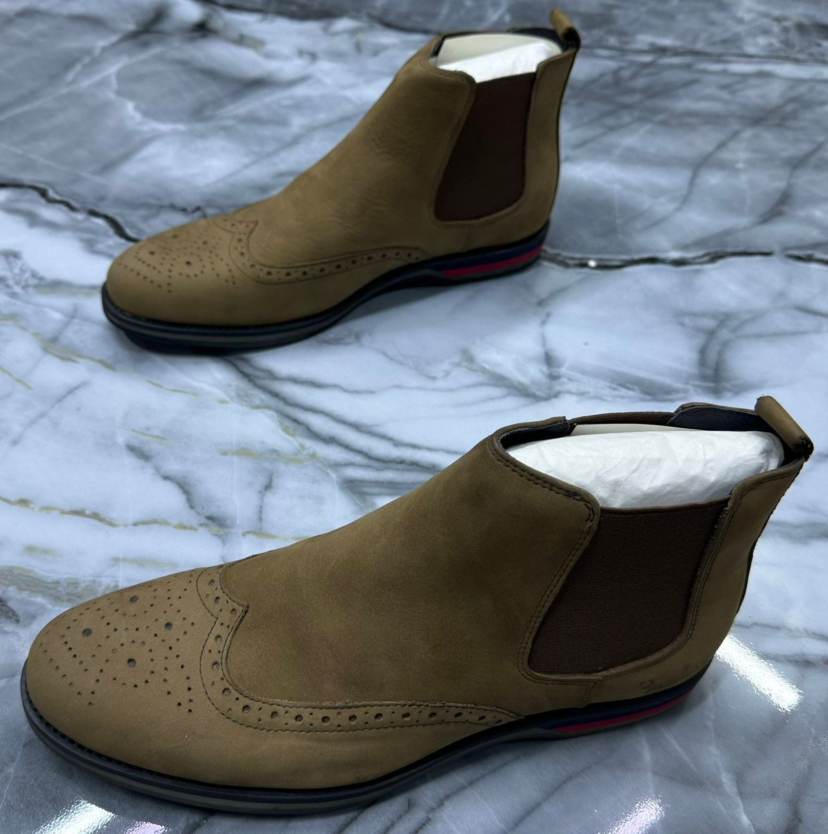 Billionaire Brogue Leather Chelsea Boots.

💰Ksh.5300                  #IkoKiatuKe