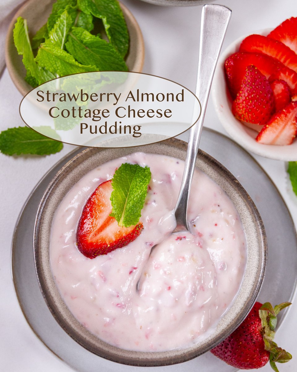 Strawberry Almond Cottage Cheese Pudding lifecurrentsblog.com/strawberry-alm…