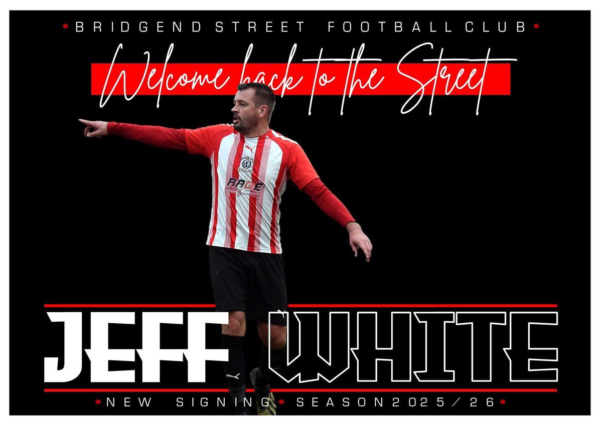 Club are delighted to announce another returning face ahead of the 2️⃣5️⃣/2️⃣6️⃣ 

The former Welsh Prem striker, top scorer last season has been an ever present and despite being chased by other clubs this summer has committed his services for another season.

Welcome back Jeff 👏