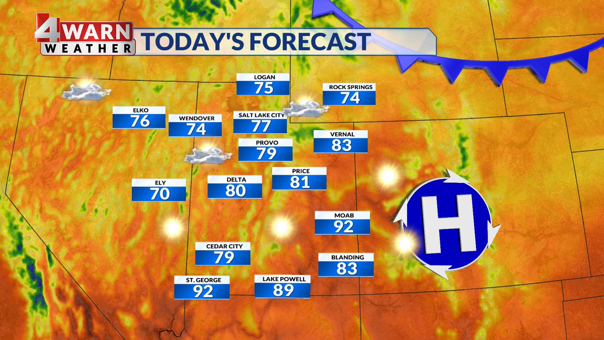 It was an eventful weekend for the Beehive state! 

SLC actually managed to squeeze out over a .10" of rain early Sunday morning, but more significantly, high temps each day were well-below average. The trough remains today, meaning more below normal temps.

#utwx