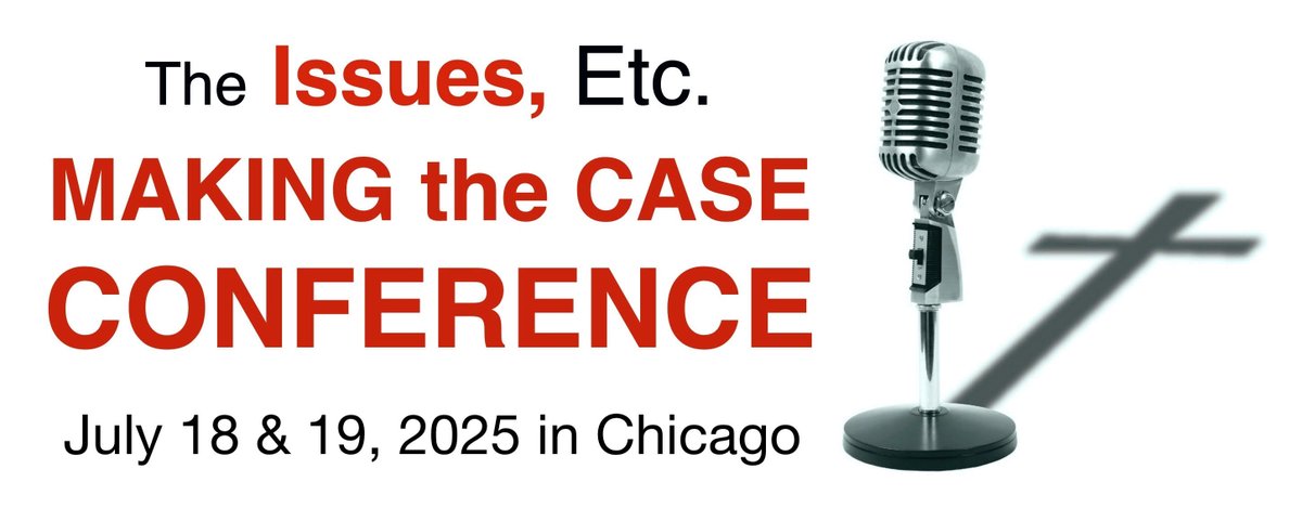 Hans Fiene 🦬 (@hansfiene) on Twitter photo I'll be speaking at the <a href="/IssuesEtc/">Issues, Etc.</a> conference next month. "Making the Case for Jesus for You." Come and drastically increase your Lutheranness! I'll be speaking at the <a href="/IssuesEtc/">Issues, Etc.</a> conference next month. "Making the Case for Jesus for You." Come and drastically increase your Lutheranness!