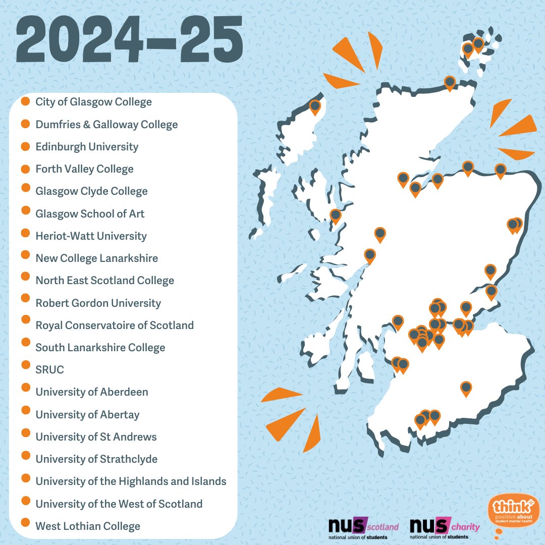 thinkposNUS's tweet image. This academic year, we provided 27 free 1:1 video consultancies to colleges, universities and SA's across Scotland.
It's been great working with you on your student mental health work and we are looking forward to collaborating with you again next year🤩
bit.ly/3sj5EVf