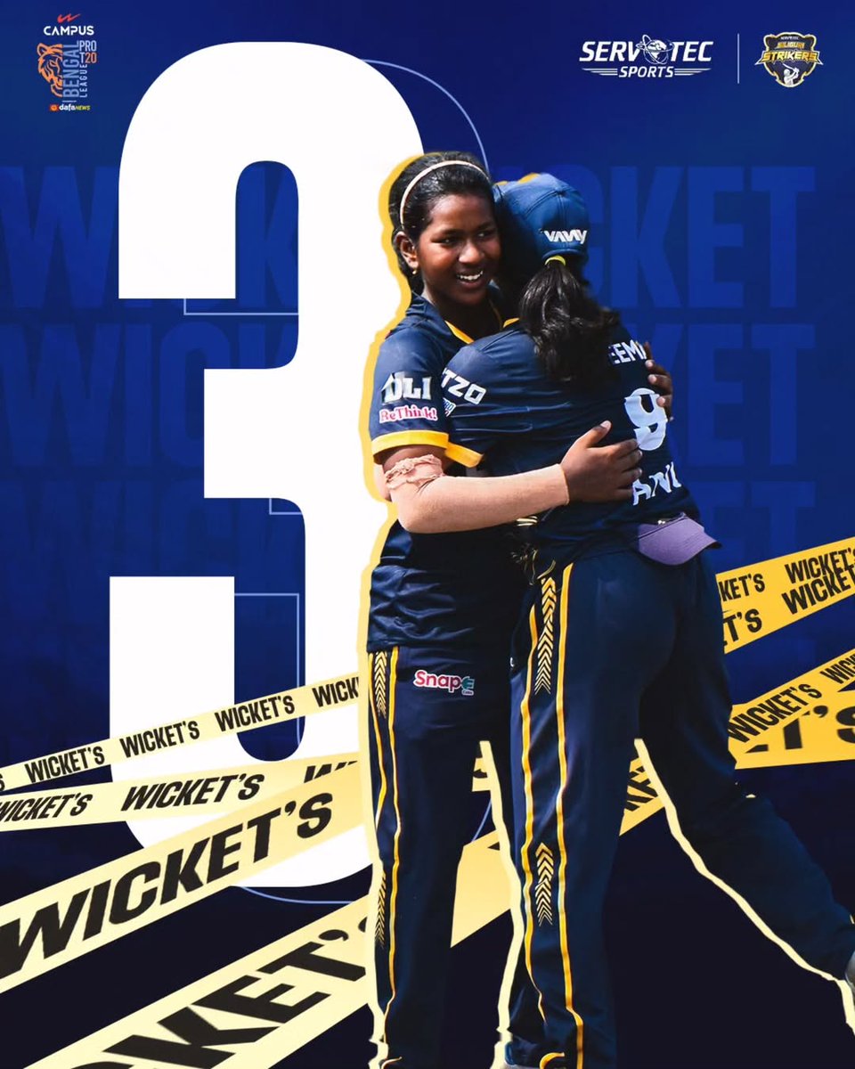SiliguriStriker's tweet image. Snigdha&apos;s triple threat! A 3-wicket haul to
remember!

#SSSvsSSM | #wickets | #ItsHerMatchDay | #WomensCricket | #ServotechSports | #SilliguriStrikers | #BengalProT20 | #Season2