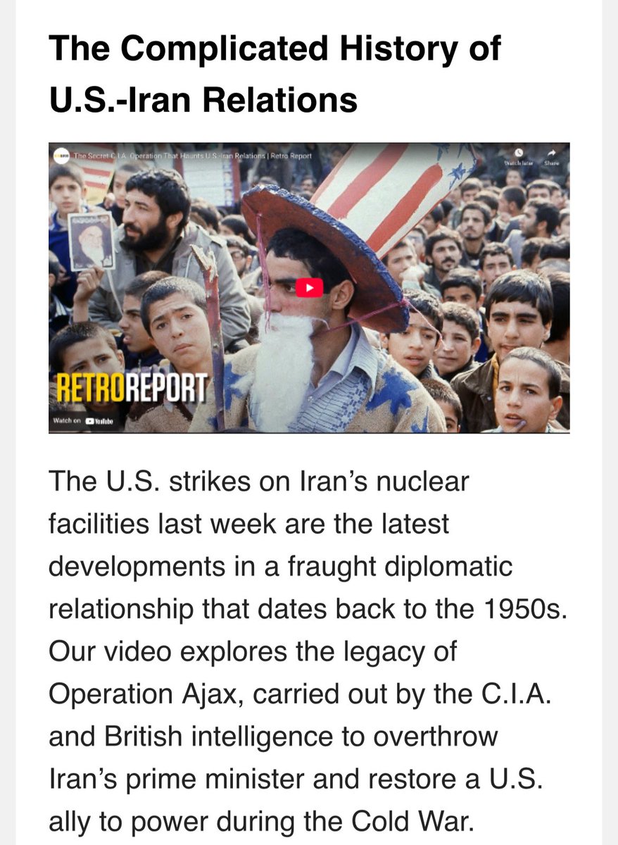 MrsCramer16's tweet photo. @RetroReport #sschat #edchat #iran retro report has so many great resources for adults and students for many of our current issues there’s a long history https://t.co/XyV9BqKFLs https://t.co/iXMqyGseNG