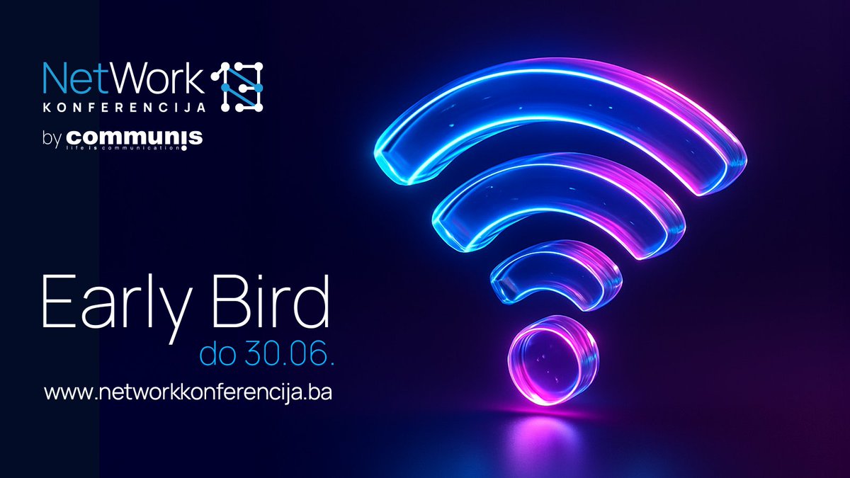 📣 Pridružite nam se na najvećoj poslovno-tehnološkoj konferenciji u BiH #NetworkBiH 2025!
Vidimo se od 22. do 24. oktobra u GRAND HOTELU NEUM!
🎟 EARLY BIRD kotizacije su dostupne do 30.06.2025.
Osigurajte svoje mjesto na vrijeme networkkonferencija.ba
#network13