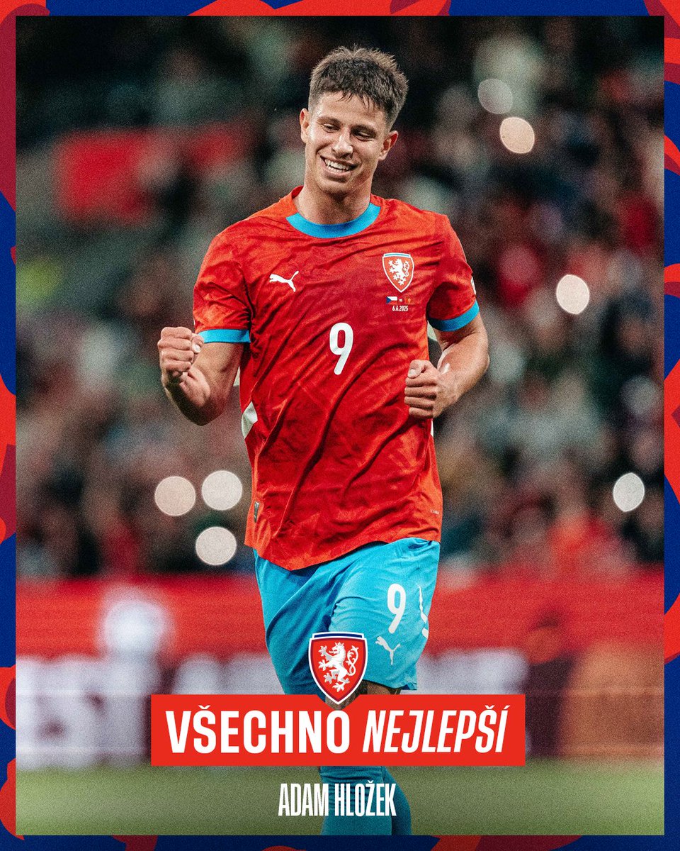 ceskarepre_cz's tweet image. Adam Hložek slaví 23. narozeniny! ⚽🦁 Ať je tvůj další rok plný gólů, zdraví a štěstí!