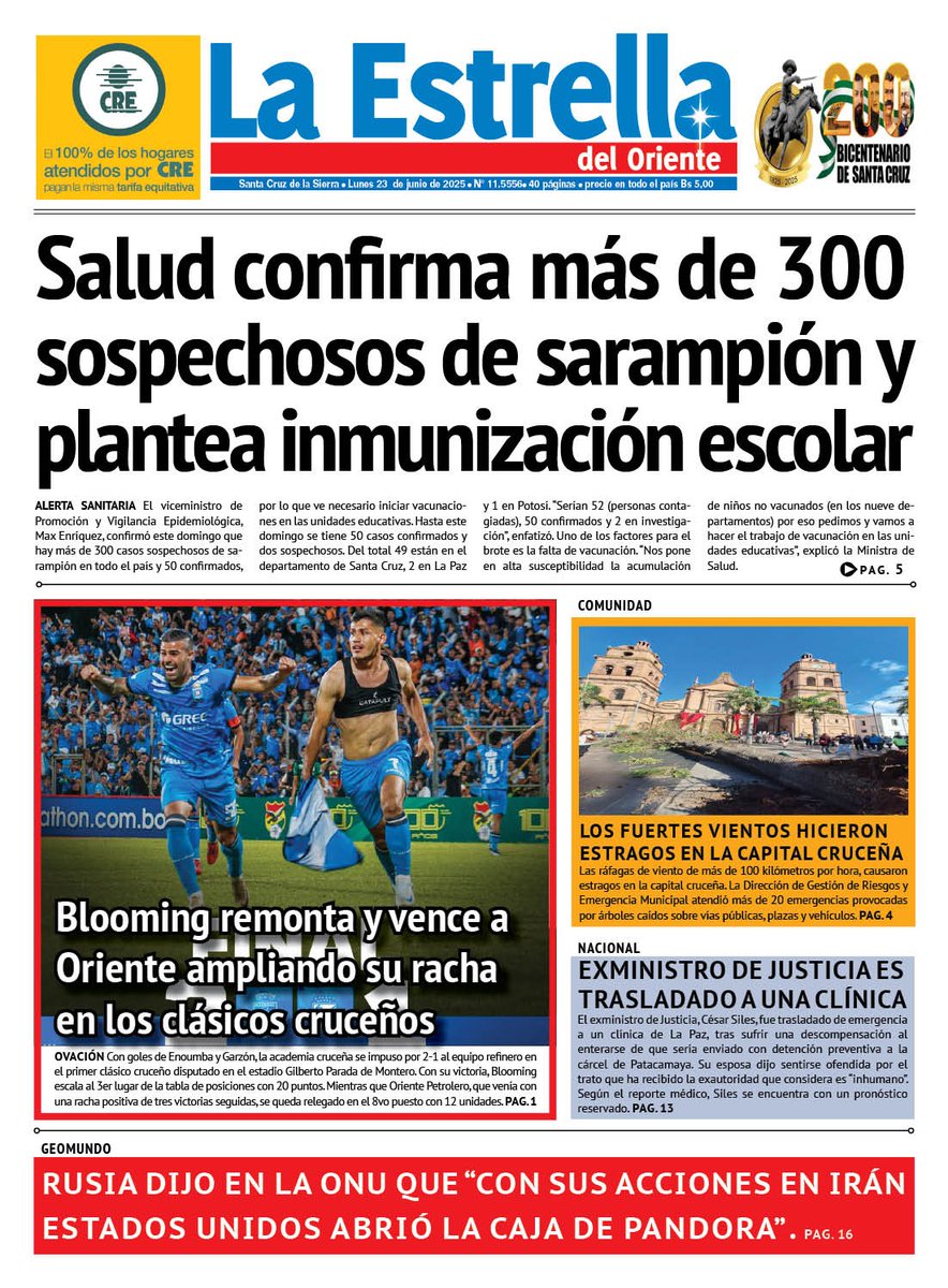 LaEstrella_SC's tweet photo. EDICIÓN COMPLETA L.E.O. 23- 06-25📌
👉https://t.co/g6ahpSmC3p 👈
👆¡Suscripción gratuita! 👆
Y recibe nuestra edición impresa diariamente.
Visita nuestro portal web y entérate de las noticias más sobresalientes ingresando a:
📱 https://t.co/aBauFzb75Z
https://t.co/YB1dp1nq5D https://t.co/KeucTaWulm