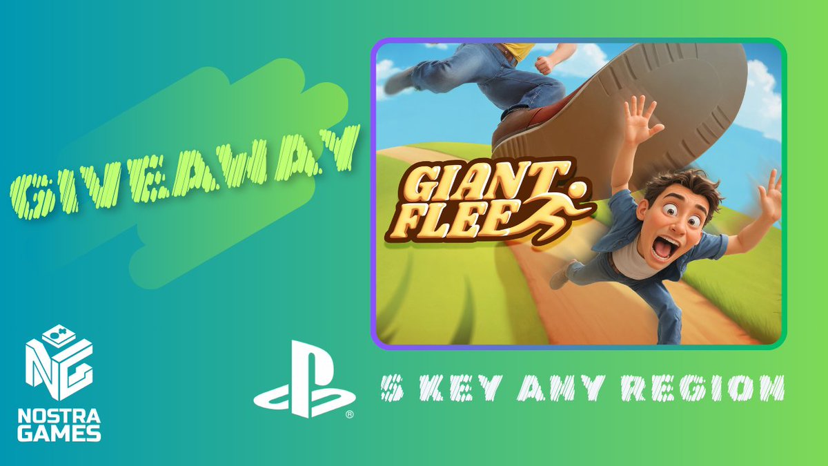 Nostra Games (@nostra_games_) on Twitter photo 📣 #GIVEAWAY! 📣
Giant Flee - Win one #PS4 or #PS5 key - Any Region 5️⃣ keys are up for grabs!
To win:
1. Like and retweet this post
2. Follow <a href="/nostra_games_/">Nostra Games</a>
3. Mention your desired region and platform in the comments!
Good Luck! 🏃💨 📣 #GIVEAWAY! 📣
Giant Flee - Win one #PS4 or #PS5 key - Any Region 5️⃣ keys are up for grabs!
To win:
1. Like and retweet this post
2. Follow <a href="/nostra_games_/">Nostra Games</a>
3. Mention your desired region and platform in the comments!
Good Luck! 🏃💨