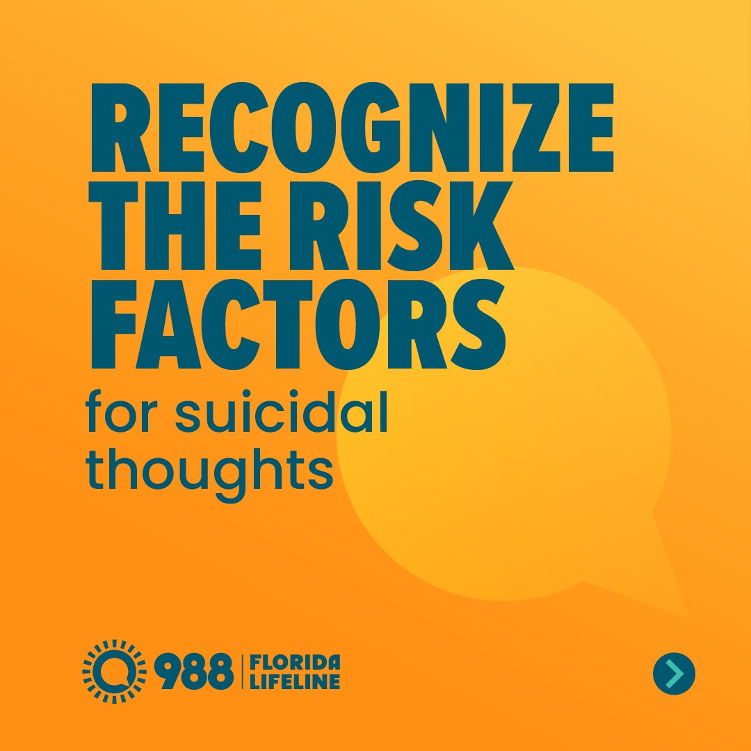 ThrivingMindSF's tweet image. Knowing the risk factors can make us more aware and help stop a crisis. These risk factors don't mean someone is having suicidal thoughts, but it is important to have a conversation with the person. #RecognizeTheRisk Click here for help: thrivingmind.org/crisis-support