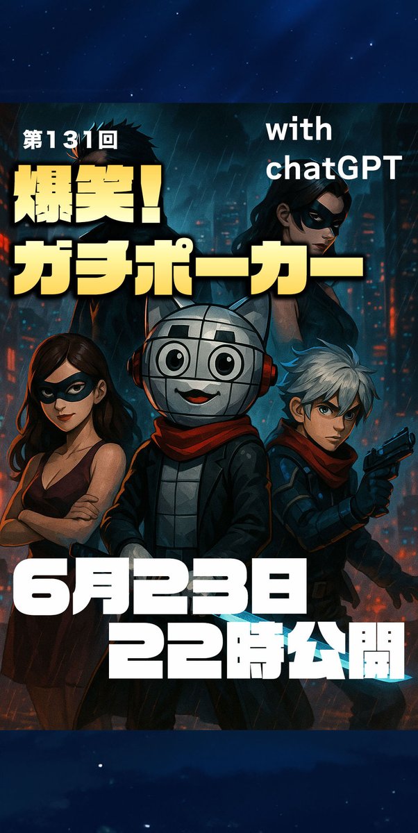 webarcade's tweet image. 本日のガチポーカーはこちら！#chatGPT #advancedVoice #VTuber youtube.com/live/llNp4i64d…