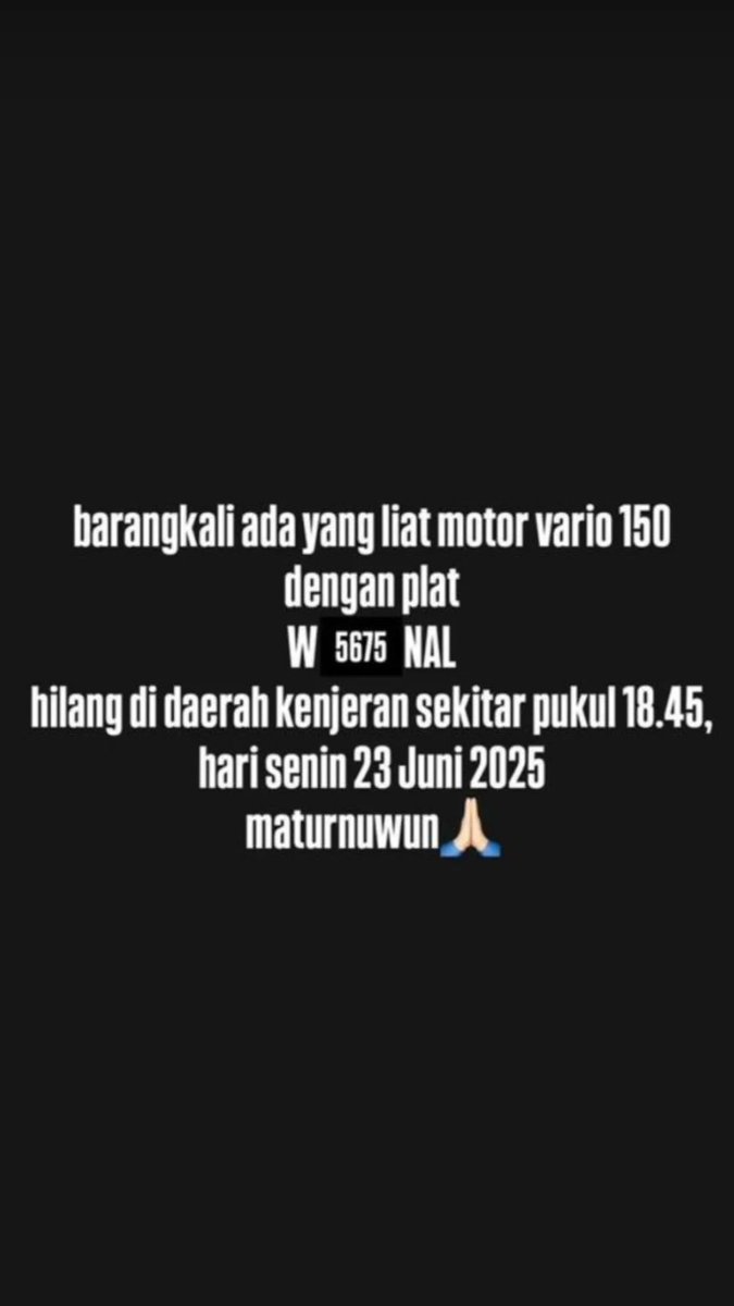 salah satu sepeda anggota kami, hilang di kenjeran watu-watu. minta tolong share cak🙏