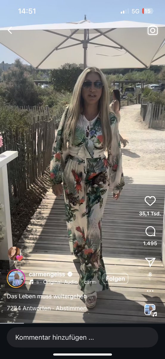 Auch Carmen hat den Überfall überwunden und präsentiert nun neue Mode. „Das Leben muss weitergehen.“ 😎 Ich hätte fast geweint vor Glück😎 #Geissens