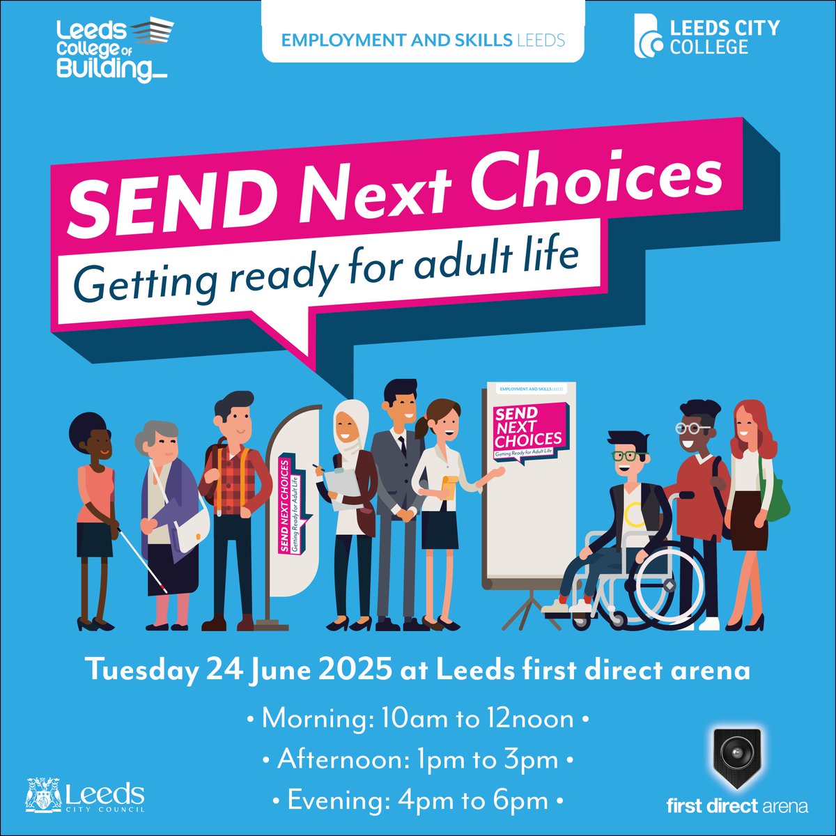 We are heading to #Send25 at Leeds First Direct Arena  tomorrow, Tuesday 24 June 2025! Come and chat with us and explore support for transitions into adult life for your young people with SEND. Everyone's welcome!
Book you free ticket here: 
bit.ly/Send2025