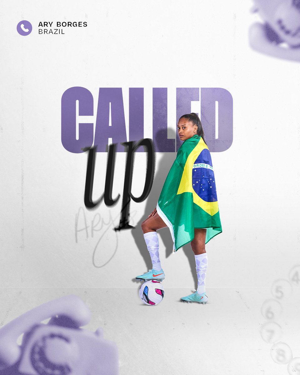 Racing Louisville FC (@racingloufc) on Twitter photo 📞 𝙘𝙝𝙖𝙢𝙖𝙙𝙖 𝙧𝙚𝙘𝙚𝙗𝙞𝙙𝙖 𝙙𝙚 𝘽𝙧𝙖𝙨𝙞𝙡! 🇧🇷
<a href="/_aryborges/">Ary Borges 🫶🏽</a> has been named to <a href="/SelecaoFeminina/">Seleção Feminina de Futebol</a>’s roster for the 2025 Copa América Femenina! 📞 𝙘𝙝𝙖𝙢𝙖𝙙𝙖 𝙧𝙚𝙘𝙚𝙗𝙞𝙙𝙖 𝙙𝙚 𝘽𝙧𝙖𝙨𝙞𝙡! 🇧🇷
<a href="/_aryborges/">Ary Borges 🫶🏽</a> has been named to <a href="/SelecaoFeminina/">Seleção Feminina de Futebol</a>’s roster for the 2025 Copa América Femenina!