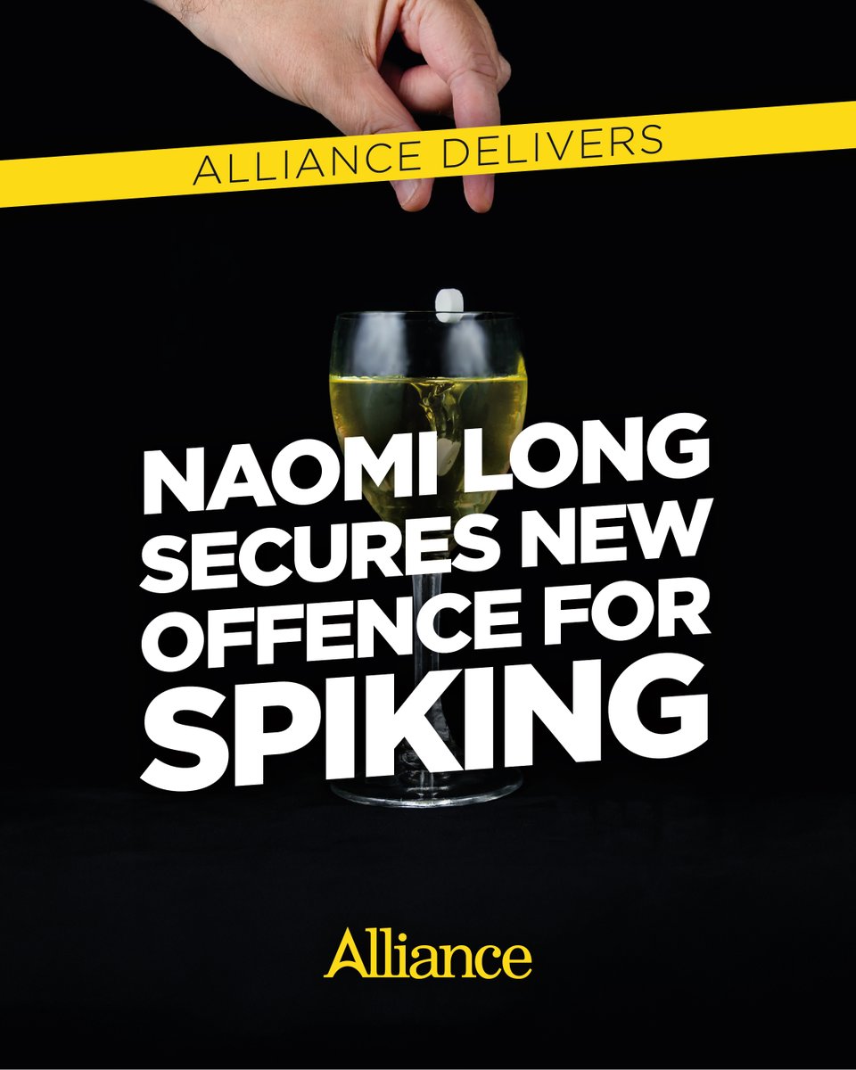 𝗡𝗲𝘄 𝗼𝗳𝗳𝗲𝗻𝗰𝗲𝘀 𝗳𝗼𝗿 𝘀𝗽𝗶𝗸𝗶𝗻𝗴 🍸

Spiking is an abhorrent act and delivering this new criminal offence is a crucial step in keep our community safe and tackling violence against women and girls.