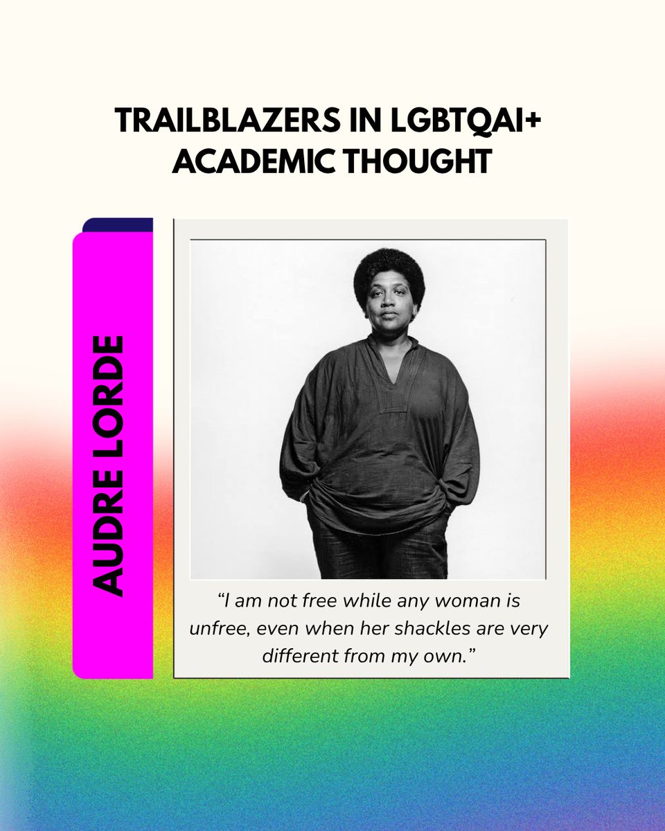 library_MU's tweet photo. For Pride Month, we’re honoring the voices of LGBTQIA+ academics who helped shape conversations around gender, sexuality and power. Their words remind us how scholarship can be a form of both resistance and joy! #MULibrary #PrideMonth #LibraryPride https://t.co/TDkERZ2Rzq