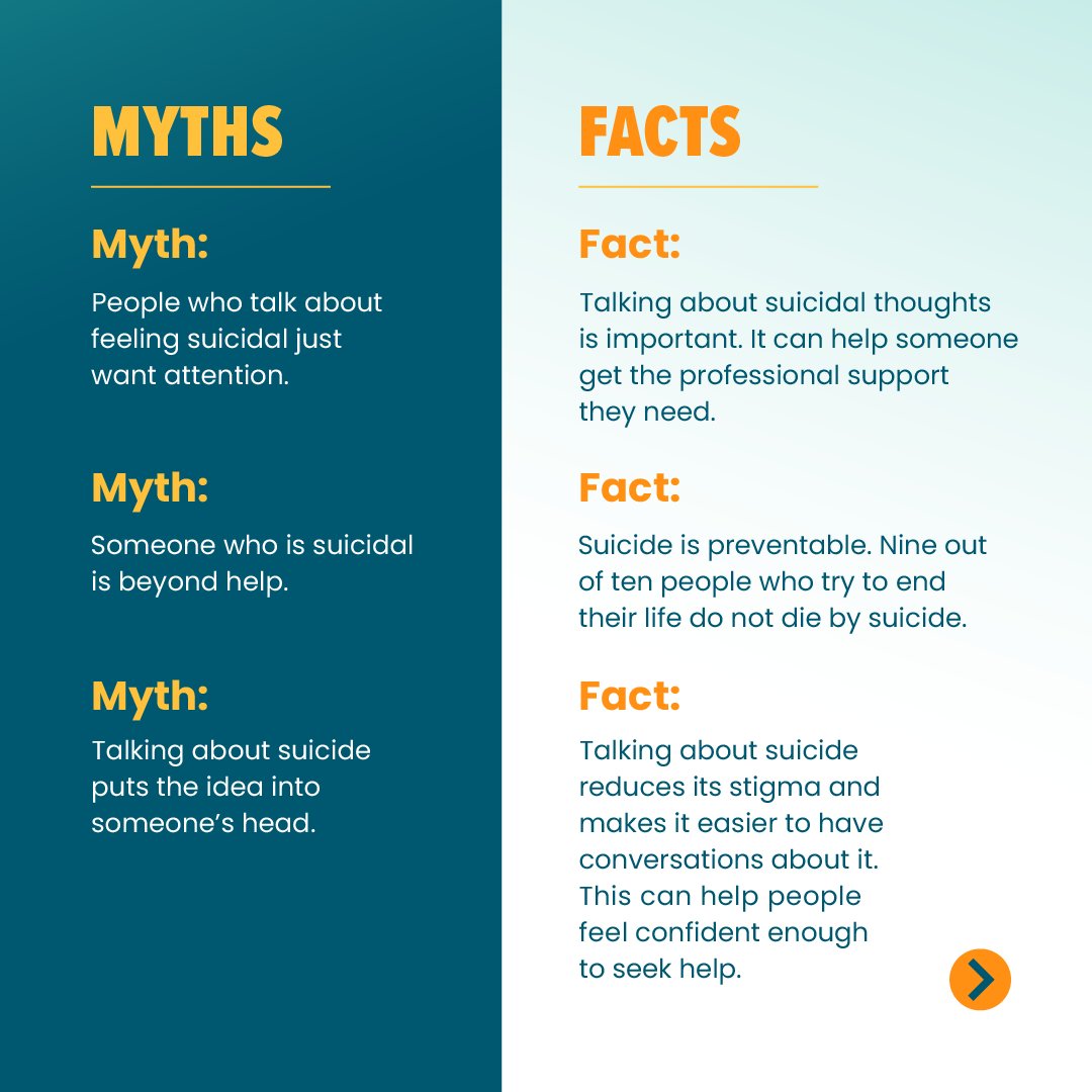 ThrivingMindSF's tweet image. Talking about suicide is the first step in preventing it. By challenging misconceptions and stopping the stigma around mental health, we can have conversations that lead to recovery for those who are struggling. Click here for help: thrivingmind.org/crisis-support