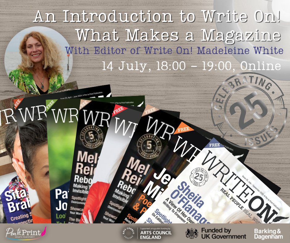 Pen to Print (@pen_to_print) on Twitter photo An Introduction to Write On! - What Makes A Magazine? with Editor Madeleine White
Online Event
14 July, 18.00-19.00
Book Tickets here: eventbrite.co.uk/e/pen-to-print…
An intro to making a magazine & insight to the process of putting a magazine together and publishing it. An Introduction to Write On! - What Makes A Magazine? with Editor Madeleine White
Online Event
14 July, 18.00-19.00
Book Tickets here: eventbrite.co.uk/e/pen-to-print…
An intro to making a magazine & insight to the process of putting a magazine together and publishing it.