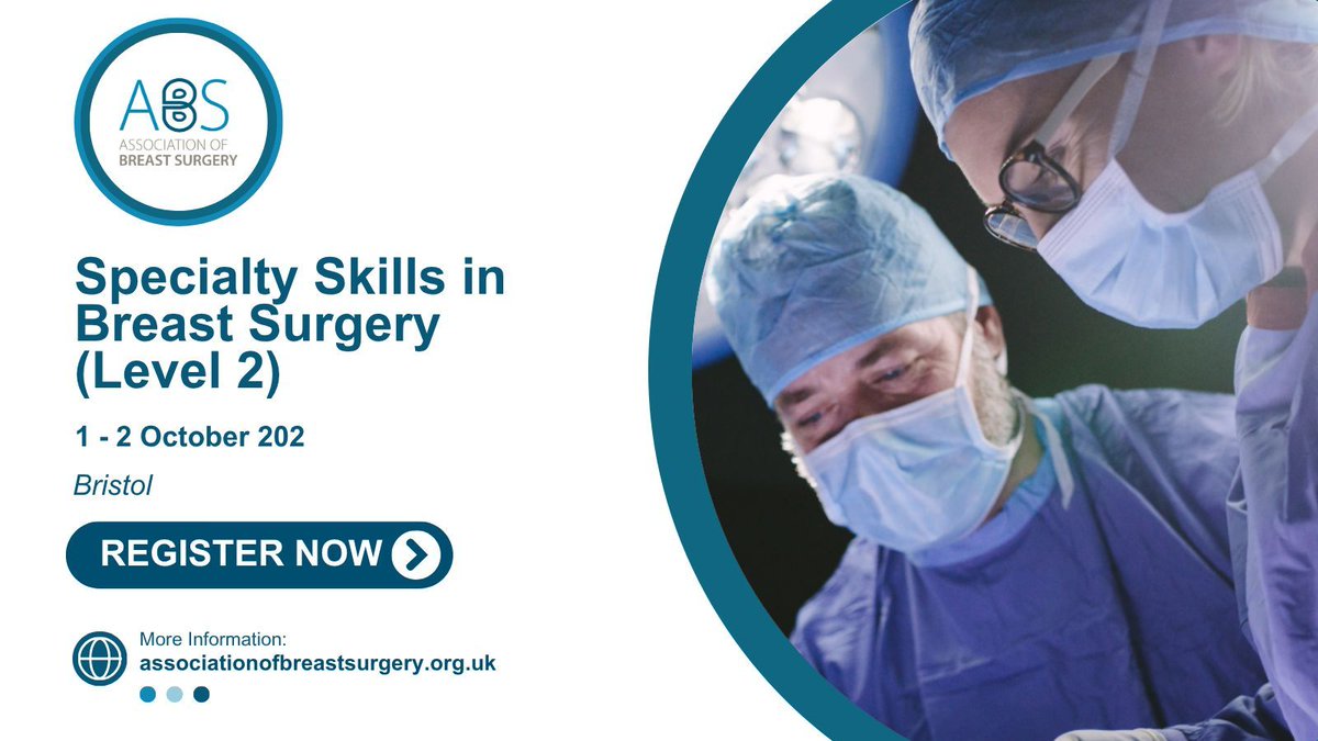 The Specialty Skills in Breast Surgery (Level 2) course introduces complex concepts in immediate and delayed reconstructive breast surgery.  
Covering:
✅ patient selection
✅ informed consent
✅ psychological evaluation and research
Find out more: buff.ly/7SzkL76