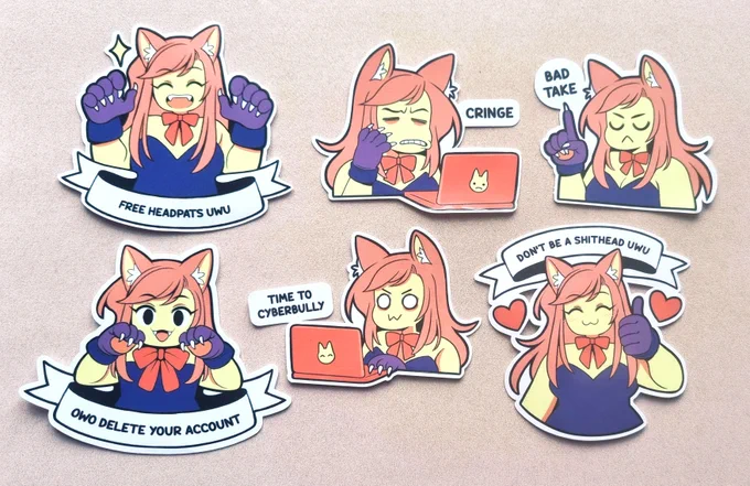 After years of being asked about it, my online store is finally open!!! Come get your autistic catgirl t-shirts, lanyards, stickers, comics, prints, charms and totes!! I also ship internationally! Please check it out and share this around