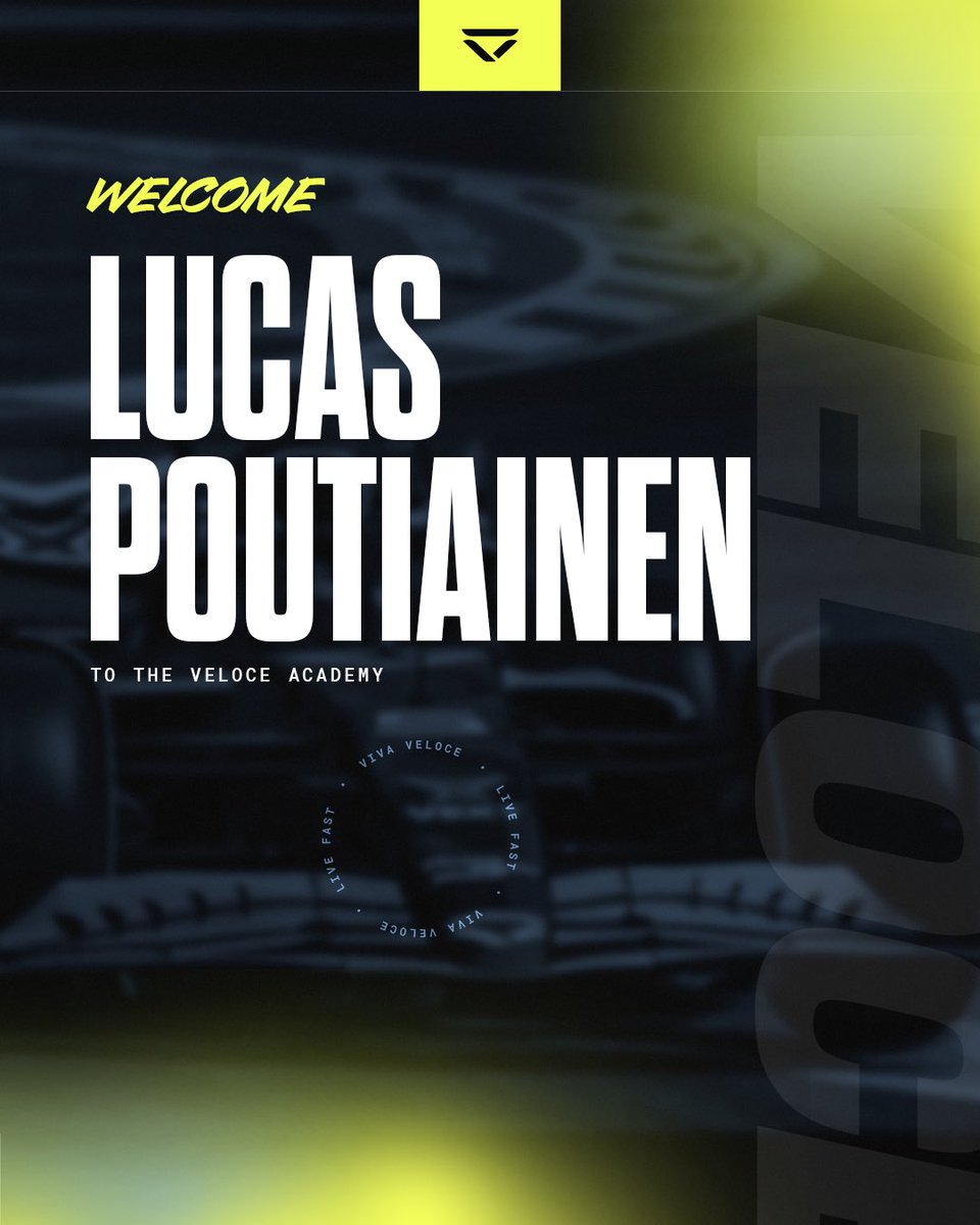 Veloce Academy (@veloceacademy) on Twitter photo NEW SIGNING | Lucas Poutiainen ✍️
We are pleased to announce <a href="/_Lighty_92/">Lucas Poutiainen</a> as our next recruit to the Veloce Academy! 🥶
A driver who made substantial strides over the last cycle, his development will continue under our name! 👍
Welcome, Lucas! 💜
#VivaVeloce NEW SIGNING | Lucas Poutiainen ✍️
We are pleased to announce <a href="/_Lighty_92/">Lucas Poutiainen</a> as our next recruit to the Veloce Academy! 🥶
A driver who made substantial strides over the last cycle, his development will continue under our name! 👍
Welcome, Lucas! 💜
#VivaVeloce
