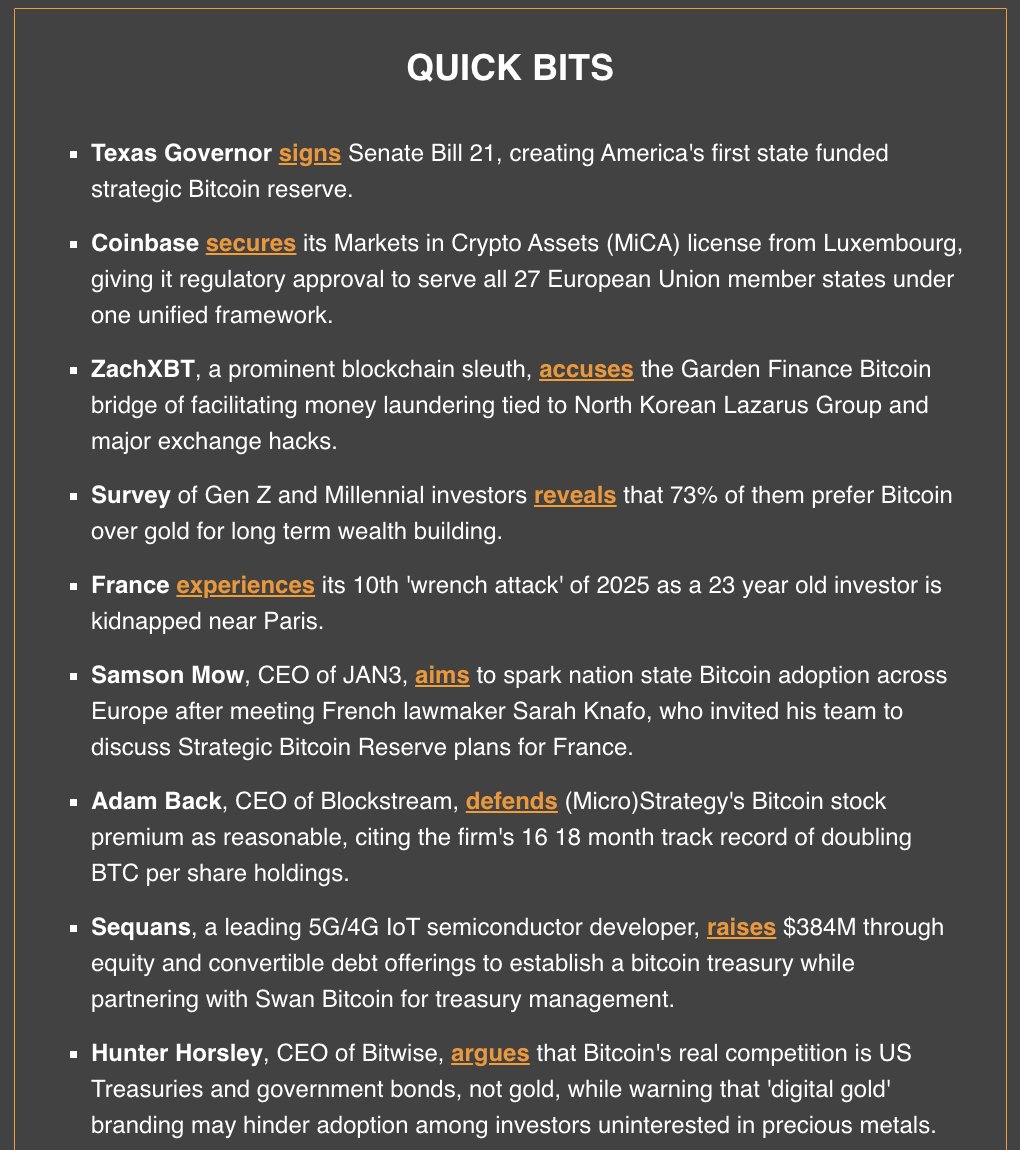 Issue #283 of Your Daily Bitcoin Breakdown newsletter is now live! Check out today’s top stories and a sneak peek at the latest Quick Bits. Full issue is available here: btcbnews.com/283 #BitcoinOnly