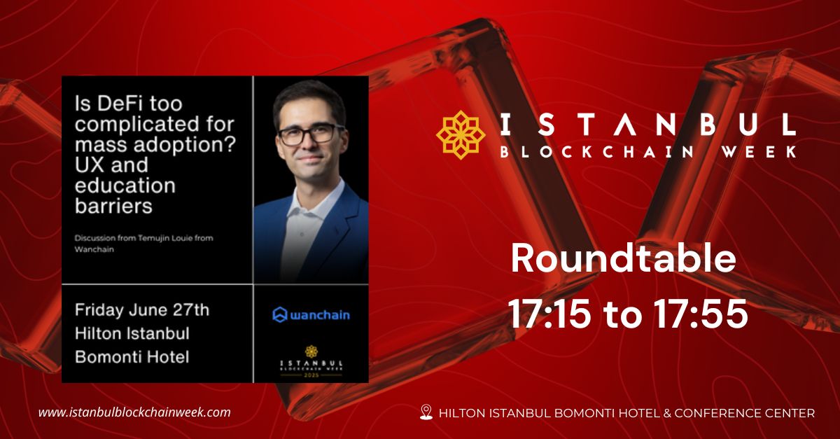 Istanbul Blockchain Week (@istanbulblockwk) on Twitter photo 🔧 Roundtable: Is DeFi Too Complicated for Mass Adoption?
Wallets, gas fees, onboarding nightmares — what’s stopping the next billion users?
Join Temujin Louie (<a href="/TemujinLouie/">Temujin Louie</a>) for a no-fluff conversation on UX, education, and simplifying DeFi.
Free Entry to all #IBW2025 ticket 🔧 Roundtable: Is DeFi Too Complicated for Mass Adoption?
Wallets, gas fees, onboarding nightmares — what’s stopping the next billion users?
Join Temujin Louie (<a href="/TemujinLouie/">Temujin Louie</a>) for a no-fluff conversation on UX, education, and simplifying DeFi.
Free Entry to all #IBW2025 ticket