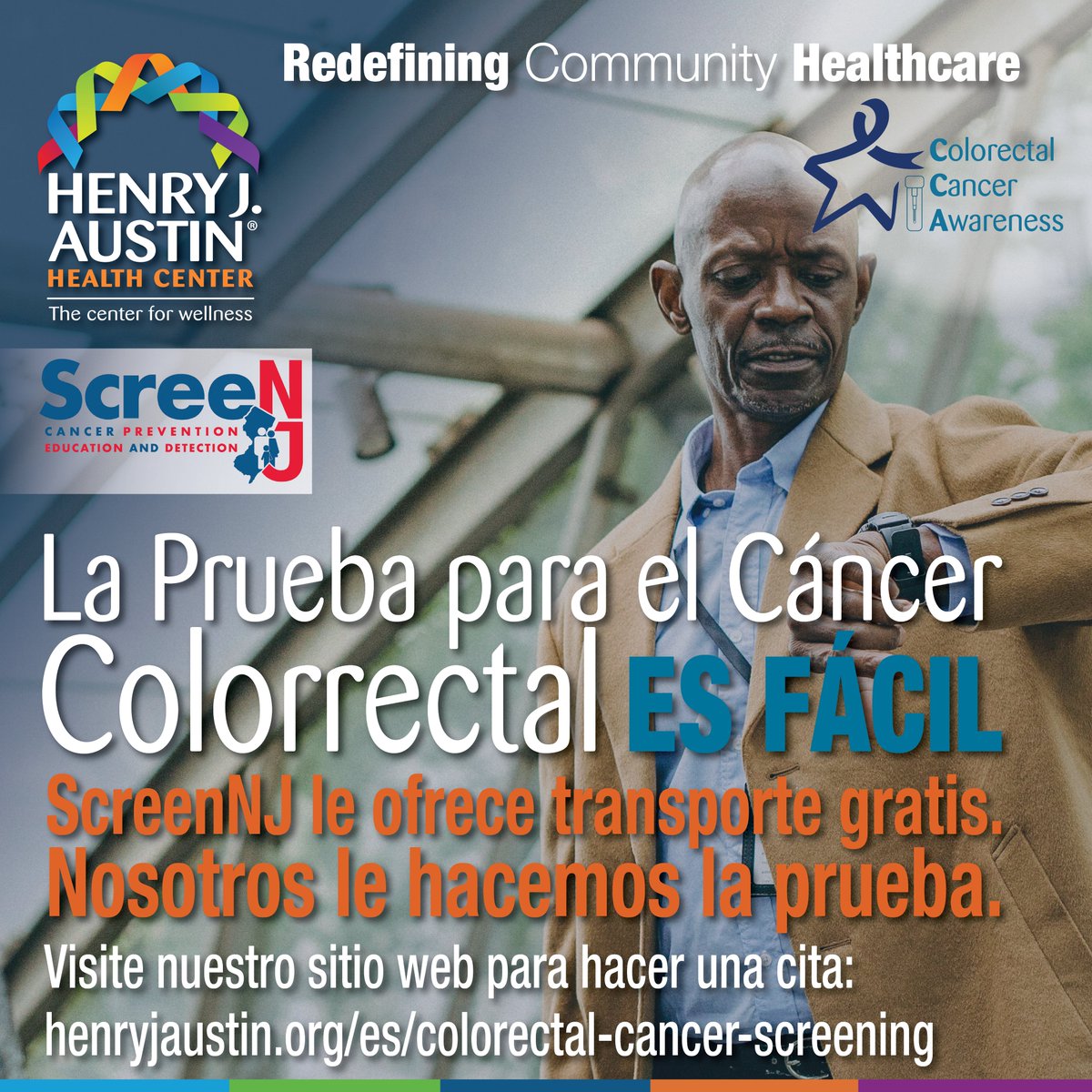 Getting to your appointment shouldn’t be a barrier. ScreenNJ offers free rides to your colorectal cancer screening.

📞 Call 609-278-5900 to schedule.

#ColorectalCancer #ScreenNJ #HJAHC #CancerAwareness
