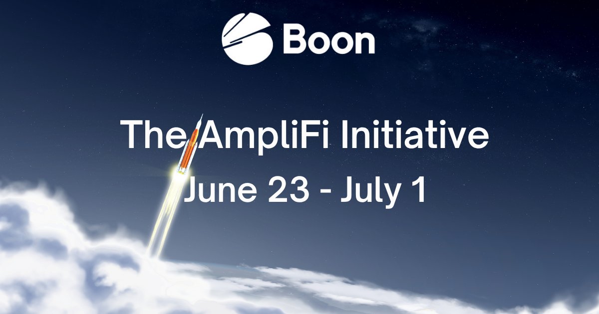 🚨 WE ARE LIVE! 🚨

We've partnered with <a href="/zealy_io/">Zealy</a> for our AmpliFi Initiative, which officially launches TODAY!

What's up for grabs?
→ Earn up to $1,000 $BOON
→ Giveaways
→ Additional Opportunities

Stake your claim now👉 zealy.io/c/boon/invite/…

Here's how it will work 🧵