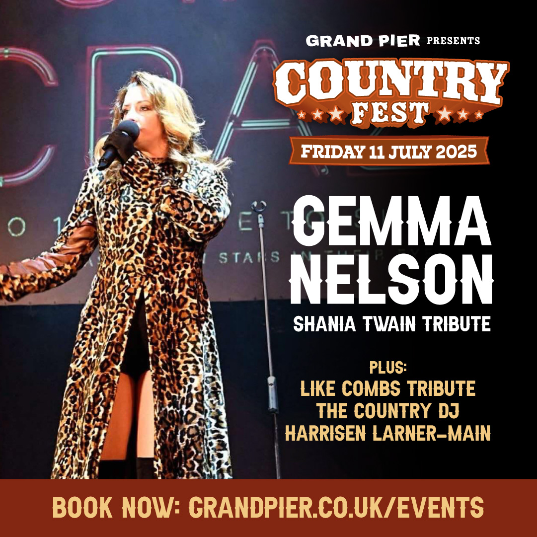 Get ready for a rootin’-tootin’ good time at Somerset’s biggest Country Music night at The Grand Pier! 👢

📍Friday 11th July 2025 
⏰ Doors open at 7:00pm

GRAB YOUR TICKETS NOW! 🎟 loom.ly/nm_sXXg