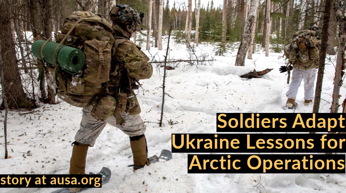 Soldiers Adapt Ukraine Lessons for Arctic Operations

Extreme Cold Challenges Survivability, Equipment Reliability

#ReadMore: loom.ly/Buohmz8

 #AUSAorg #AUSA #USArmy #lowtemperature #operation #ukraine