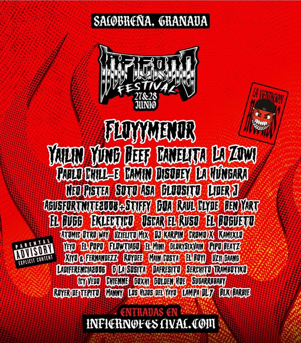 luujimeenez's tweet photo. vendo dos entradas infierno festival 27 y 28 de junio en Salobreña (Granada) para más info dm !!! 😁😁😁 https://t.co/SixmeFjLAi