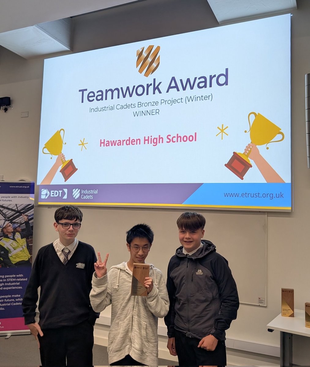 HawardenScience's tweet photo. And we have a winner! Well done team. Best teamwork award. #iccelebration @TheEDTUK https://t.co/9d0CFMBYqO