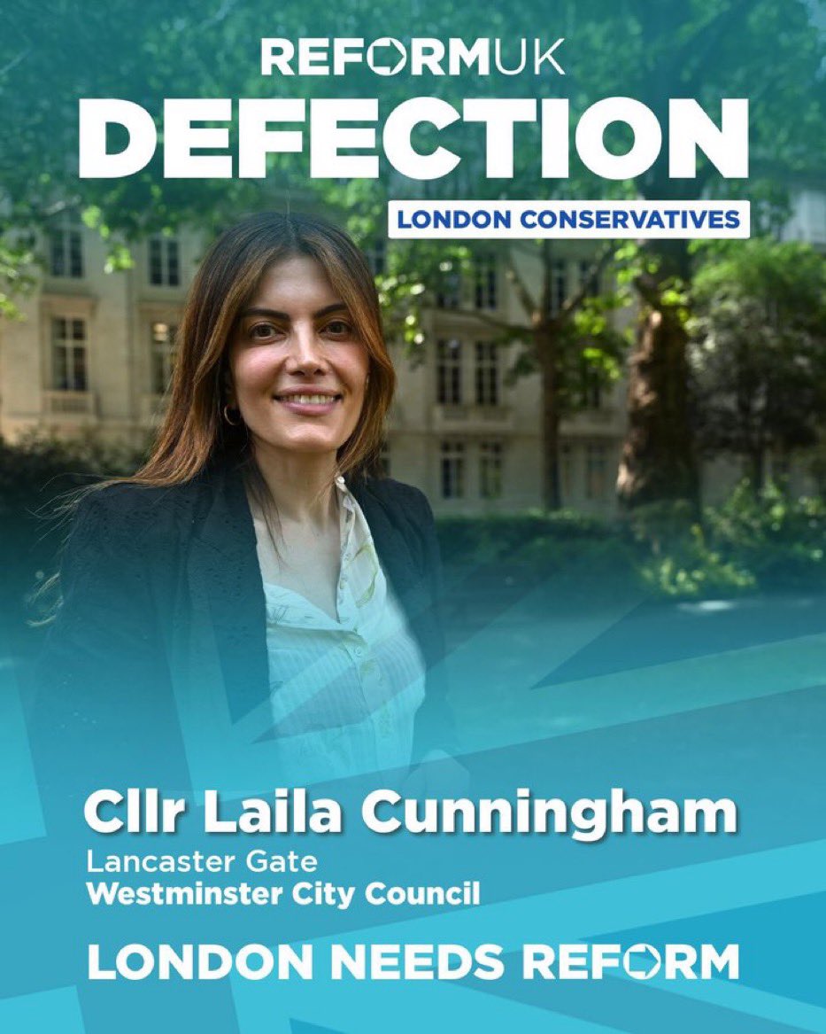 ReformDaily_'s tweet image. ➡️ Cllr Laila Cunningham: “I can no longer defend 14 years of failure. I’ve left the Conservatives &amp;amp; joined Reform UK to fight for real change - lower taxes, controlled borders &amp;amp; putting Britain first.”

Her full letter below ⬇️

#ReformUK #DefendBritain #JoinTheChange