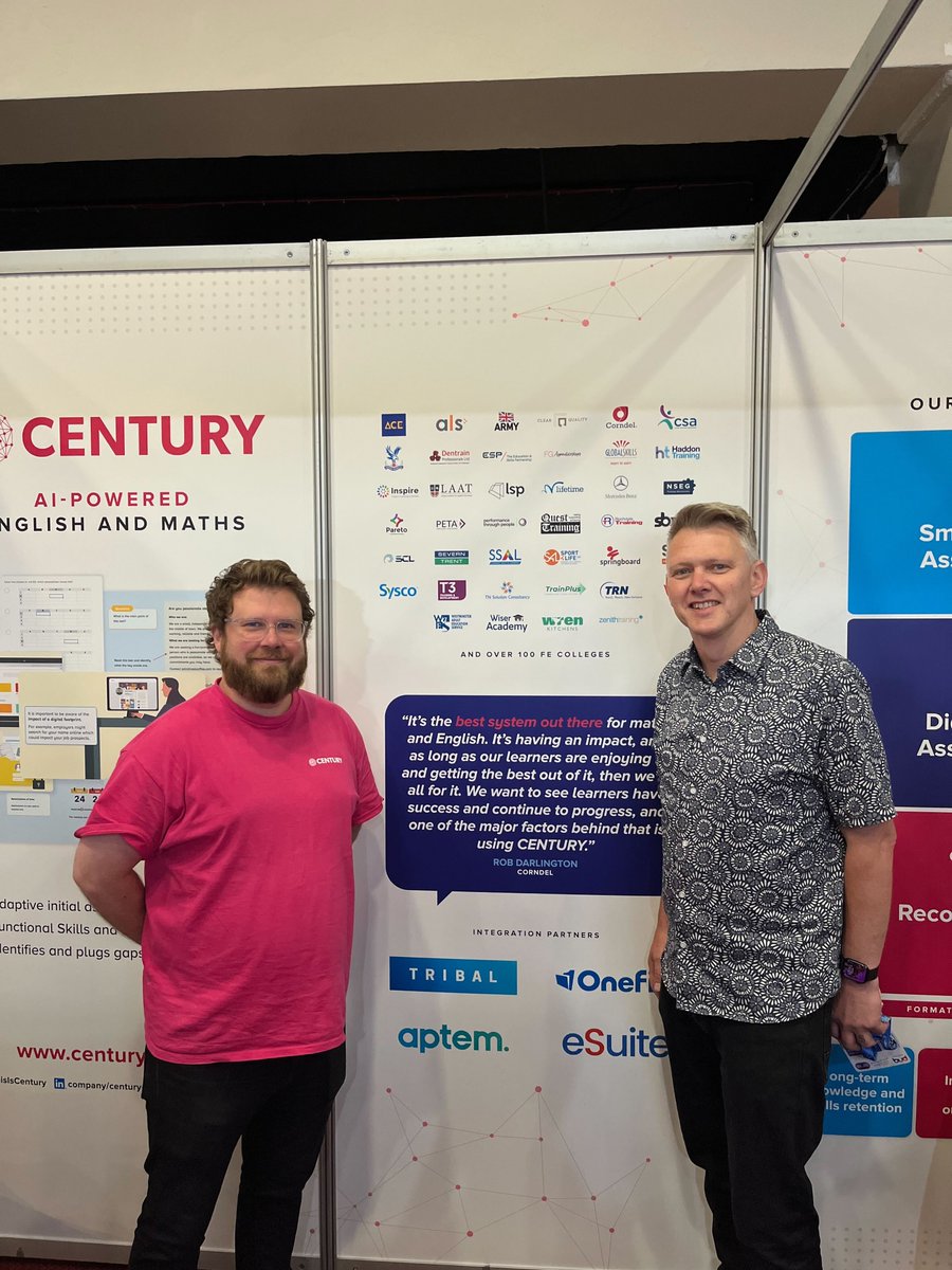 Fantastic to catch-up with <a href="/CorndelTraining/">Corndel</a> at the <a href="/AELPUK/">AELP</a> National Conference today! 

Whether you're a current partner or want to learn more about CENTURY's AI-powered platform, come and find the team on stand 25 👋👋

#AELPNC25