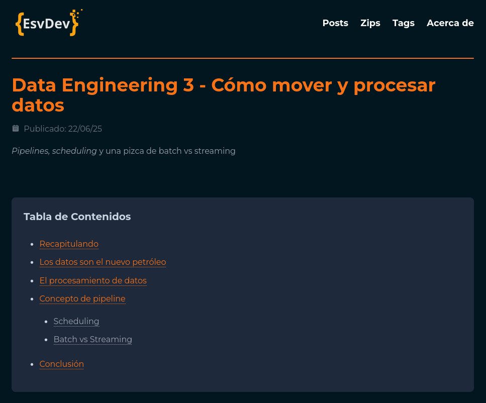 ingeconsciente's tweet photo. Si te preguntás a qué se dedica un Data Engineer, te lo resuelvo en dos patadas: procesar datos mediante pipelines (entre muchas otras cosas).

¿Qué significa "procesar datos"?
¿Una pipeline? ¿Con qué se come?

Te dejo las respuestas en este blog post que salió del horno ayer a la noche.

Te hablo brevemente de:
⚙ Qué es el procesamiento de datos y qué implica
🔧Qué es una pipeline
⏰Qué es scheduling y su importancia (con ejemplo real)
🆚Batch vs Streaming

Link en siguiente tweet!