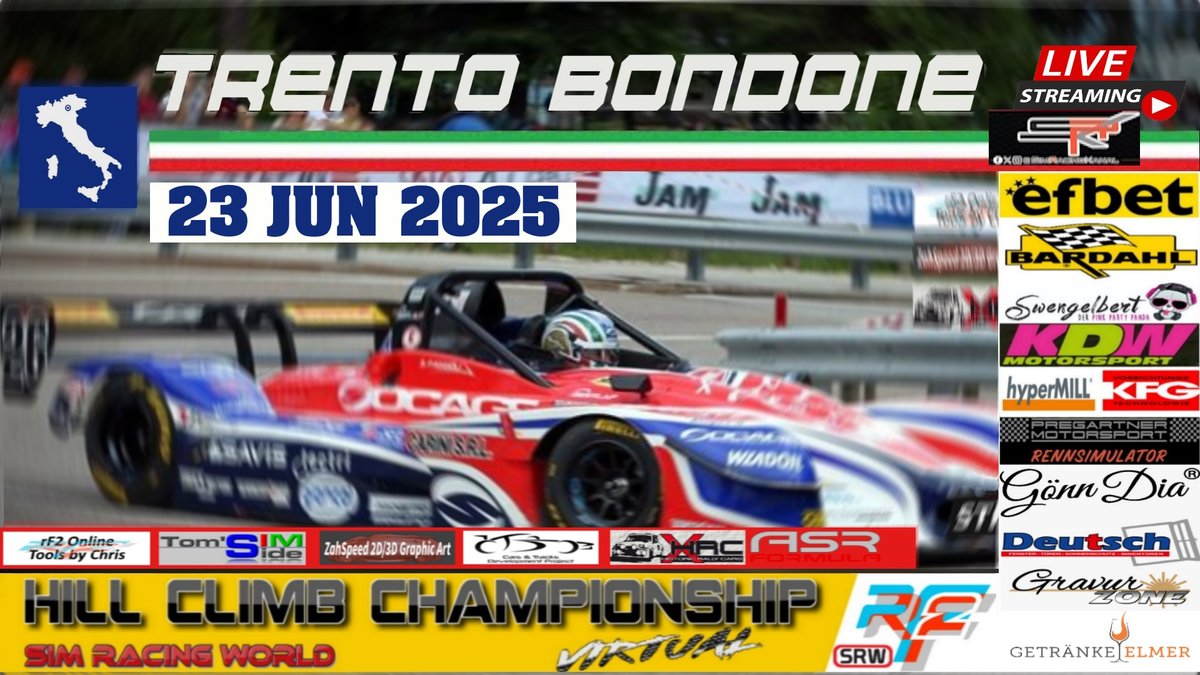 SimRacingKanal's tweet photo. 🔴 YouTube-Stream: https://t.co/kR1ekmXvZW
🟣 Twitch: https://t.co/v7wvZ9OwGe

Nicht verpassen – Trento ruft! 😎👊 https://t.co/oCn0KYsiKw