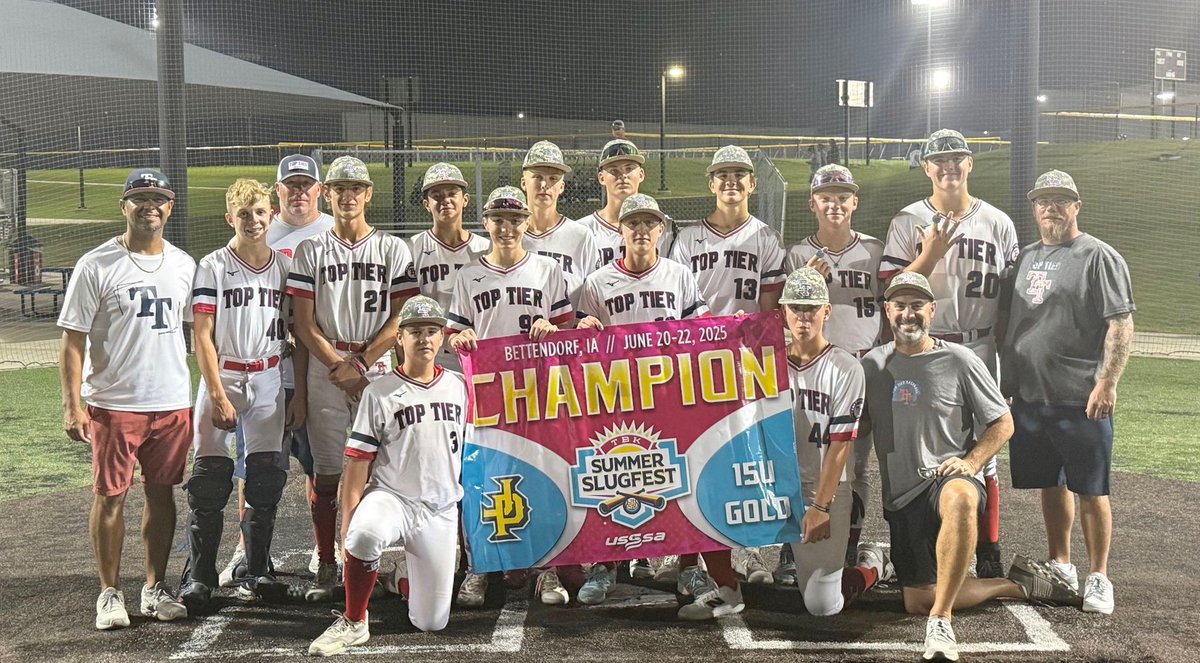 TopTierIA's tweet photo. โ๏ธ14U playing up and dominating! Tournament Championship and undefeated weekendโ๏ธ๐ #RollTier #NationalOrg @TopTierBaseball https://t.co/6DVDHuAEyO